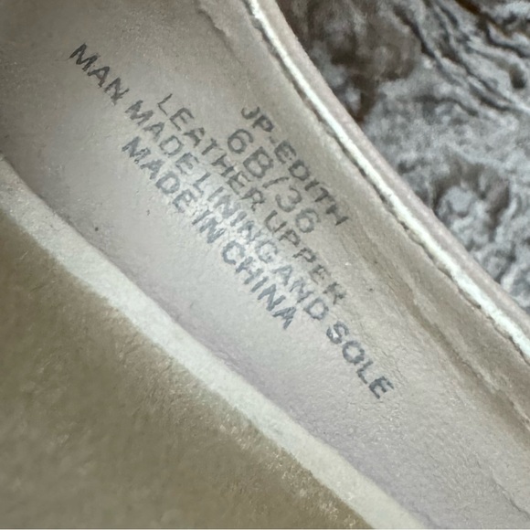 Jessica Simpson Edith Nude and Gold Platform Peep Toe Stiletto Heels Size 6 - Picture 5 of 5